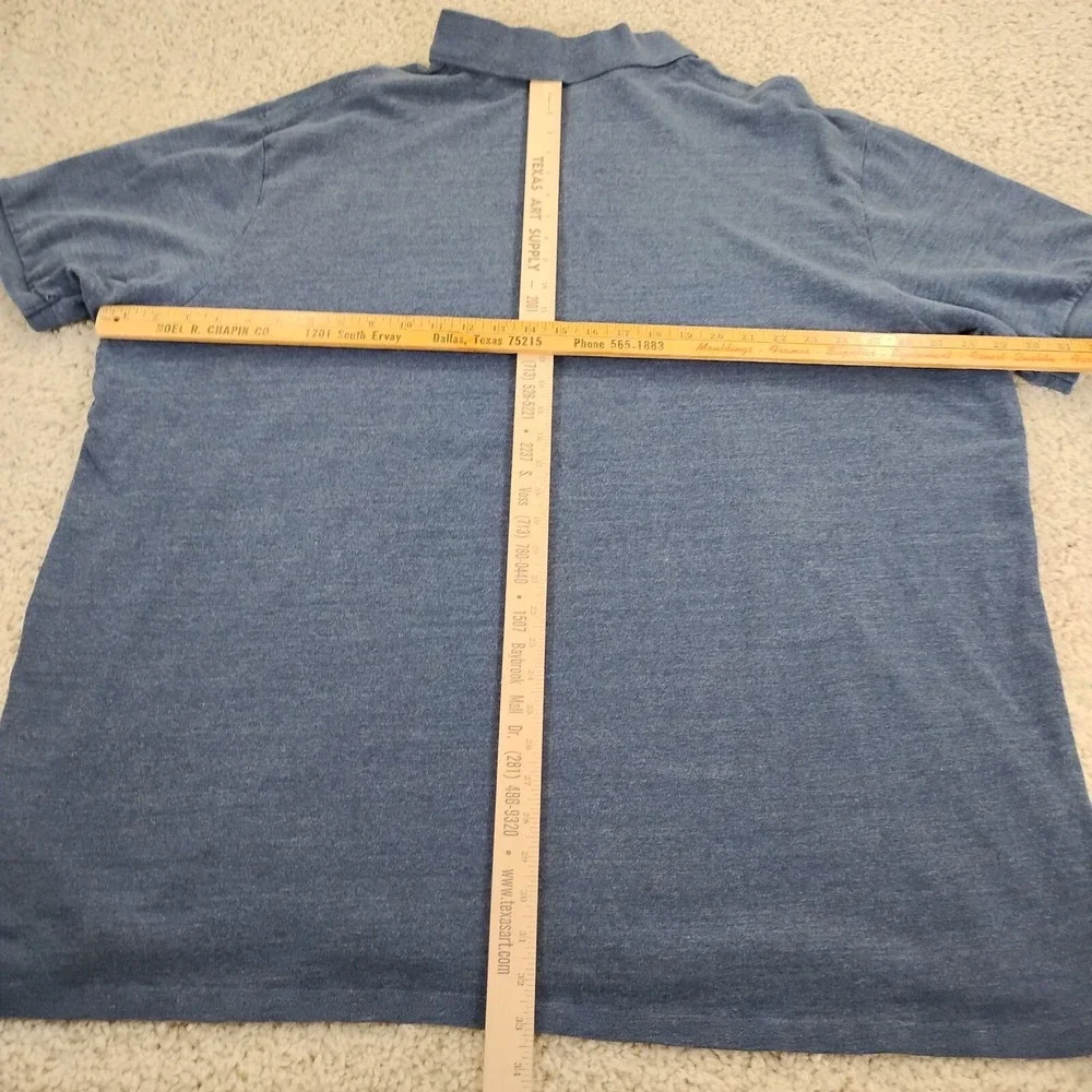 Polo Ralph Lauren Shirt Mens 4XLT Blue Logo Preppy Rugby Casual Pony 90s A4*